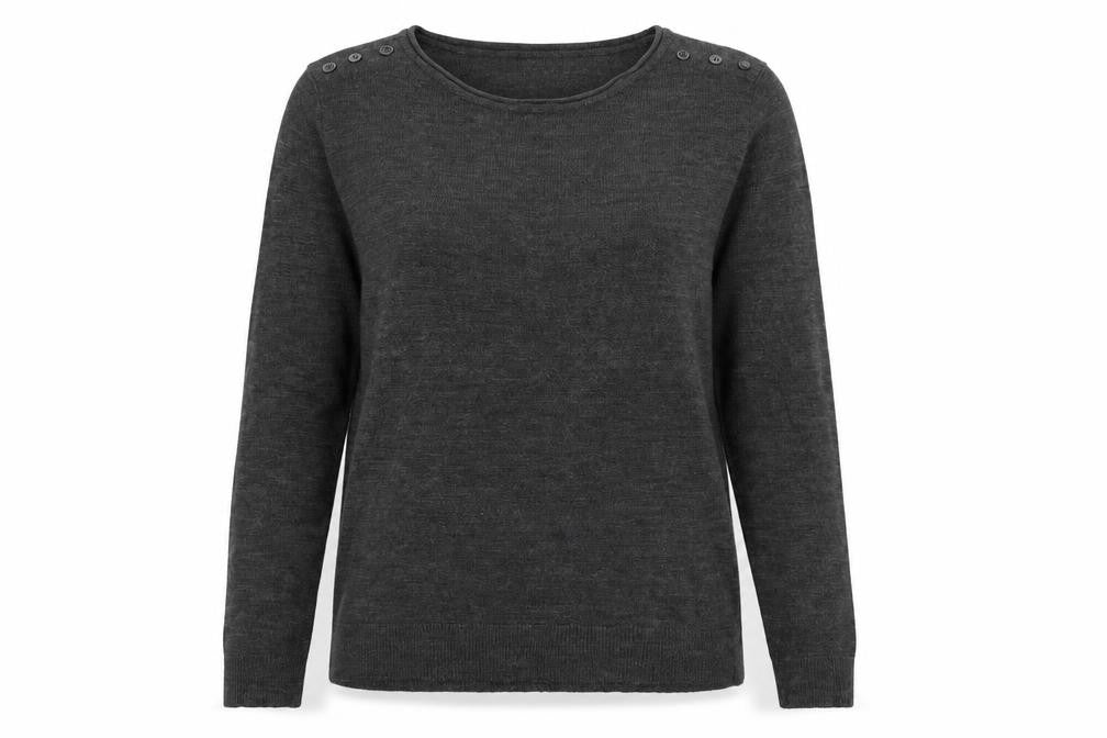 Front view of Atmosphere women’s grey jumper, size UK 10