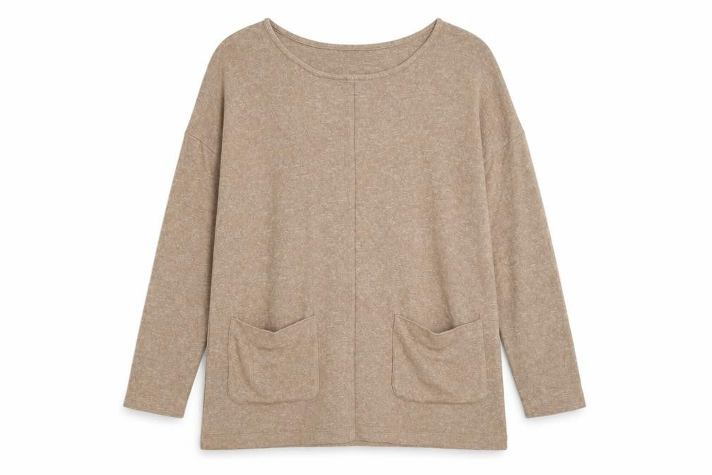 Front view of Tu women’s brown jumper, size UK 8