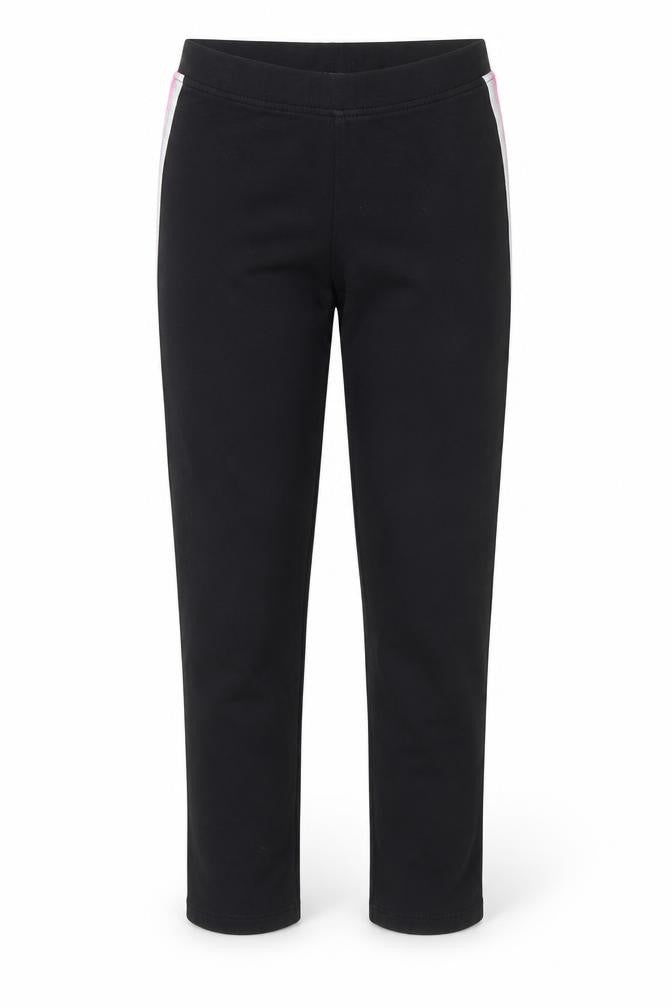 Front view of H&M girls’ black capri trousers, size 8-9, years