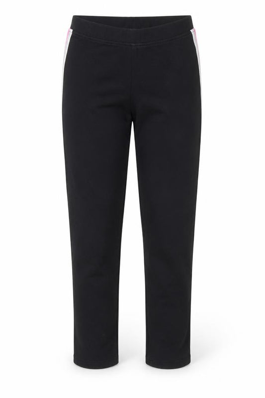Front view of H&M girls’ black capri trousers, size 8-9, years