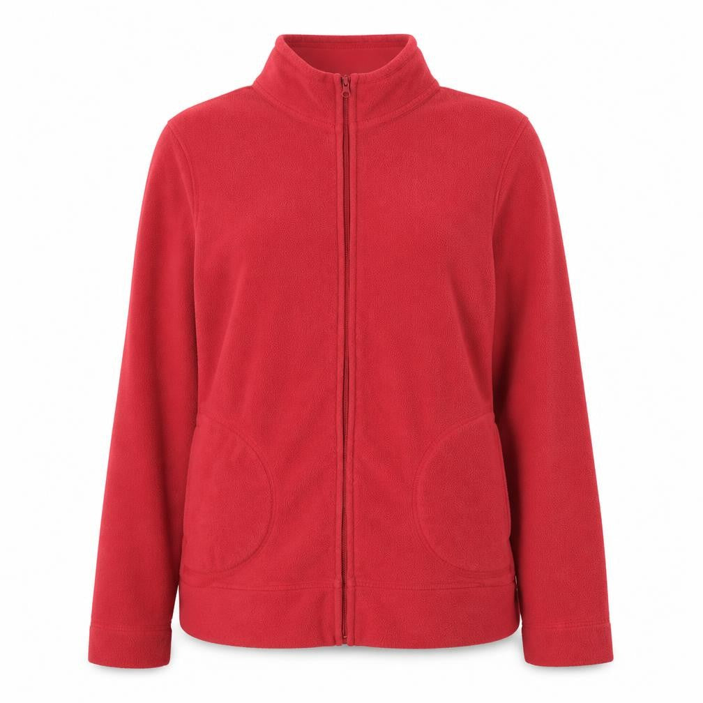 Front view of George women’s red jacket coatigan, size UK 12