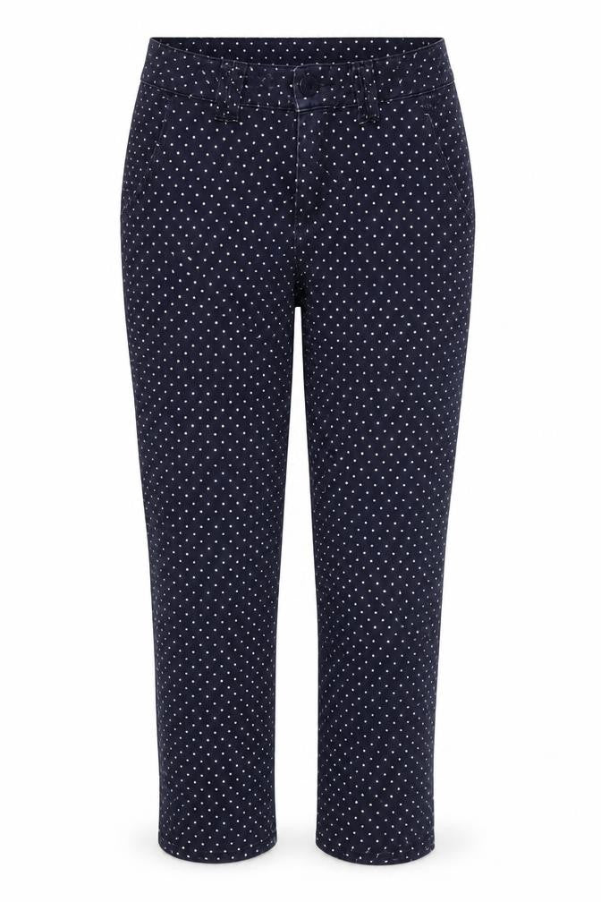 Monsoon Womens Blue Polka Dot Denim Straight Jeans Size 10 L25 in