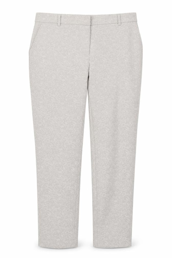 Front view of Next women’s beige trousers, size UK 10, 26-inch leg
