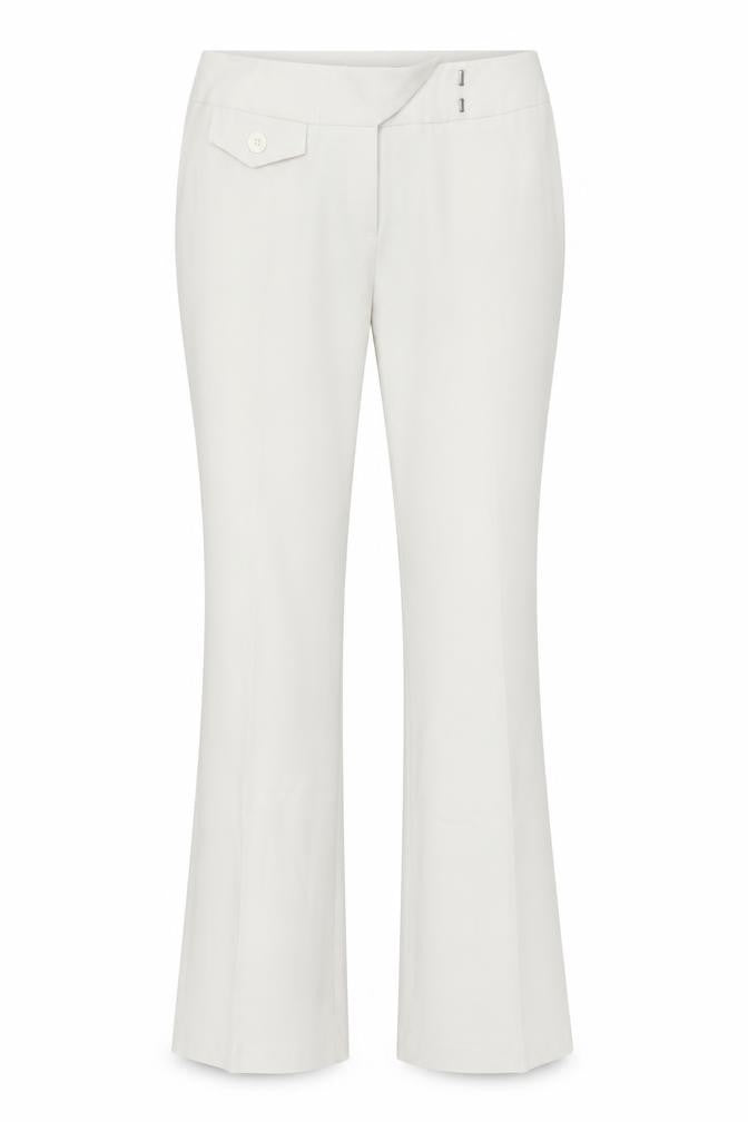 Front view of elam women’s white trousers, size UK 14, 30-inch leg
