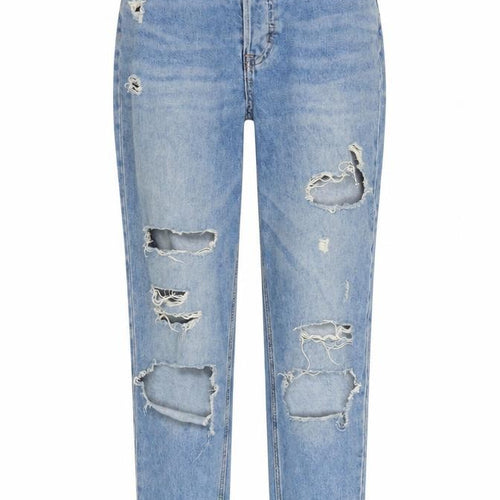 H&M Womens Blue  Denim Straight Jeans Size 8 L25 in