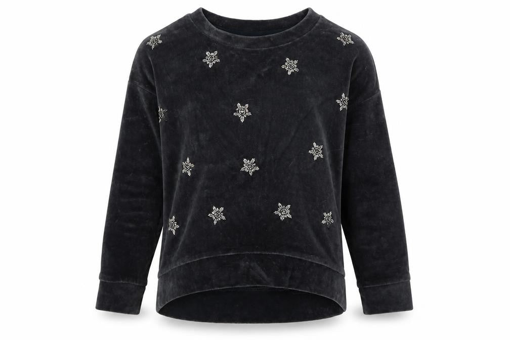 Front view of Next girls’ grey pullover sweatshirt, size 6, years