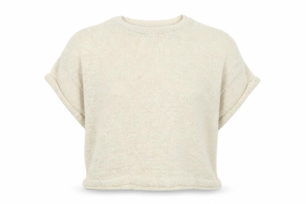 Front view of Mango women’s beige jumper, size M