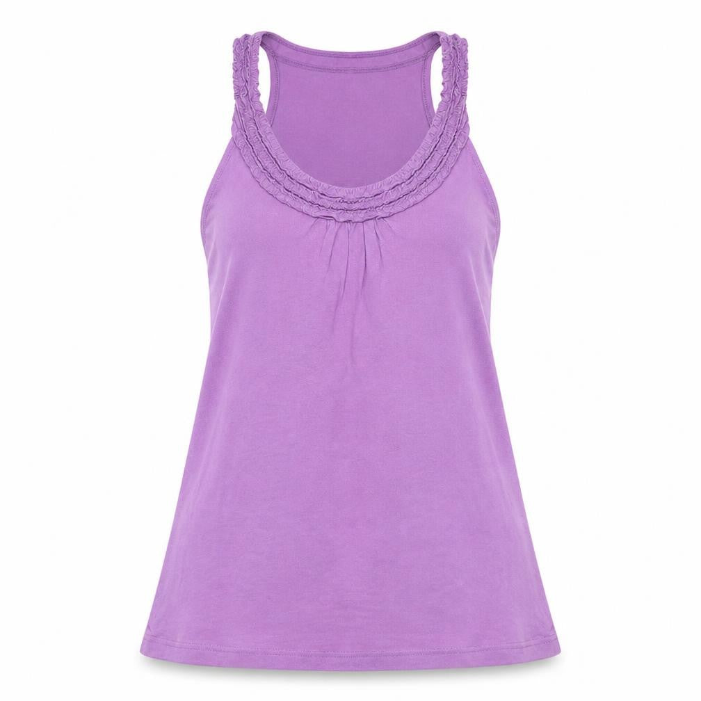 Front view of Gap women’s purple basic t-shirt, size XS