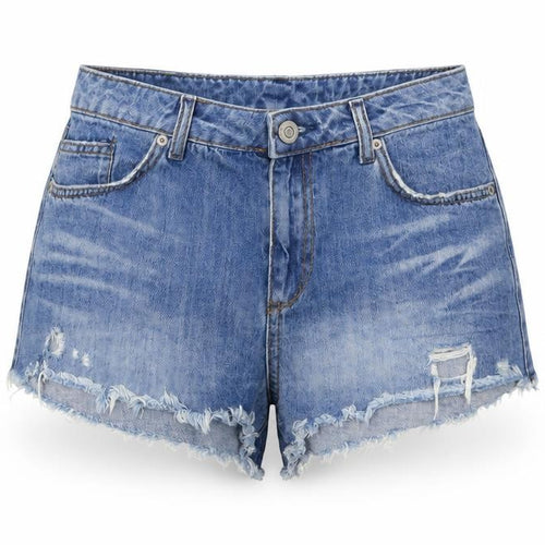 Topshop Womens Blue  Denim Cut-Off Shorts Size 30 in