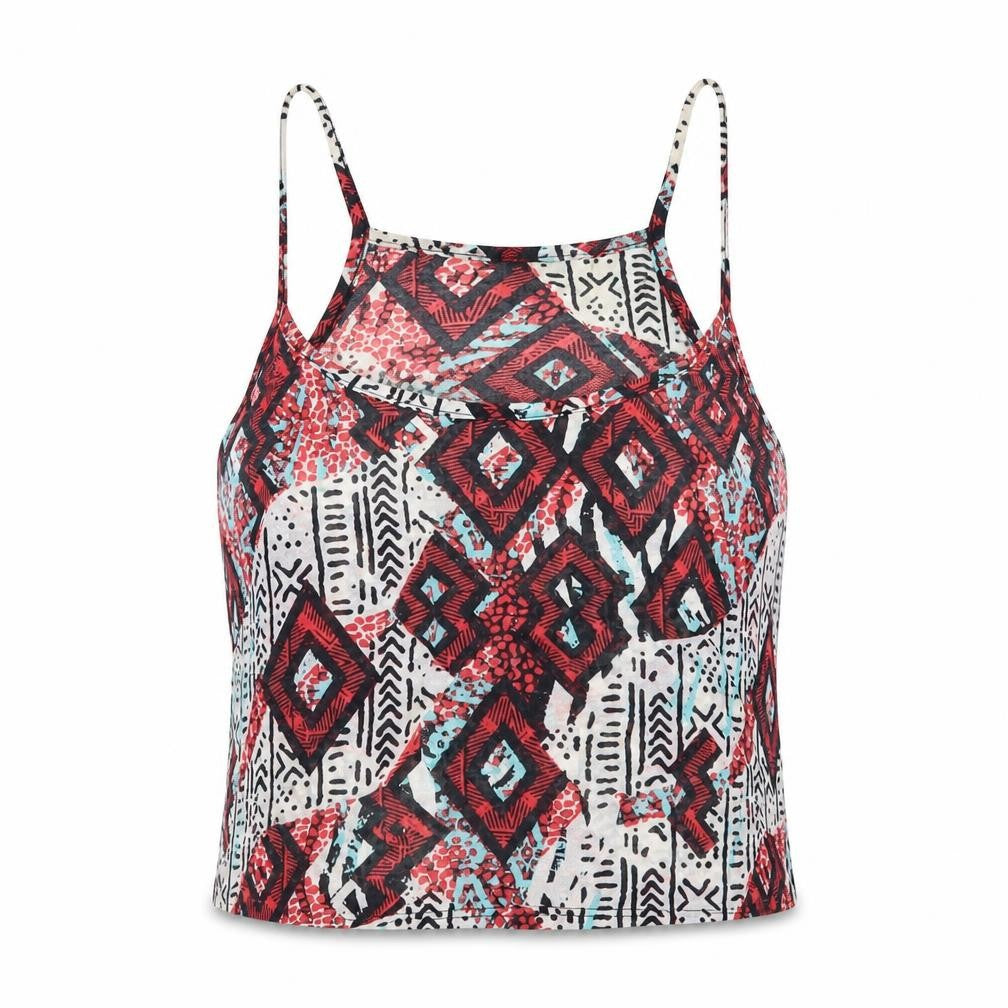 Topshop Womens White Geometric  Cropped T-Shirt Size 10