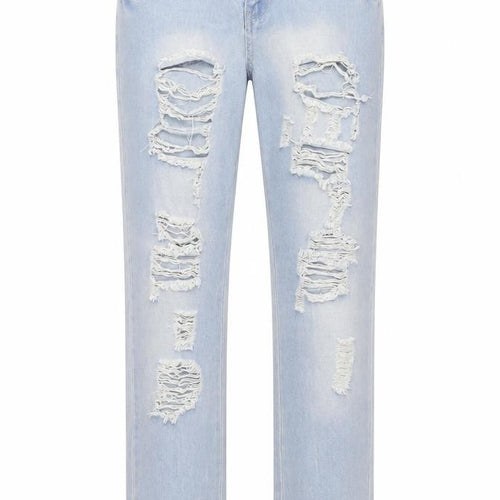 legit denim Womens Blue  Denim Straight Jeans Size 6 L30 in - distressed