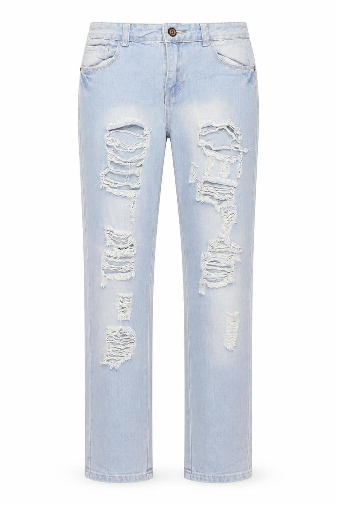 legit denim Womens Blue  Denim Straight Jeans Size 6 L30 in - distressed