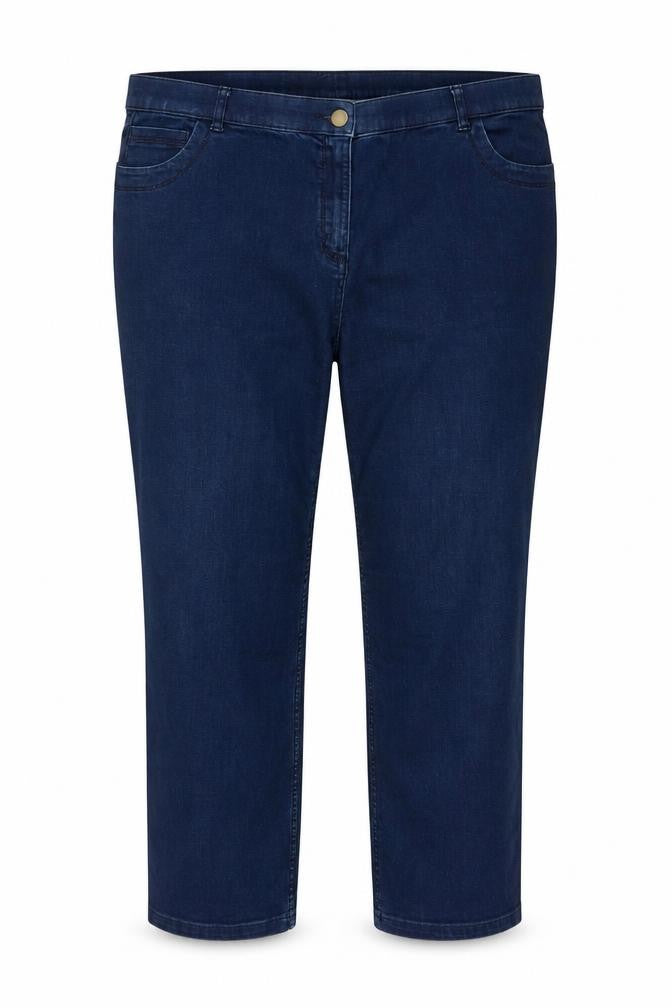 Classic Womens Blue  Denim Capri Jeans Size 40 in L23 in