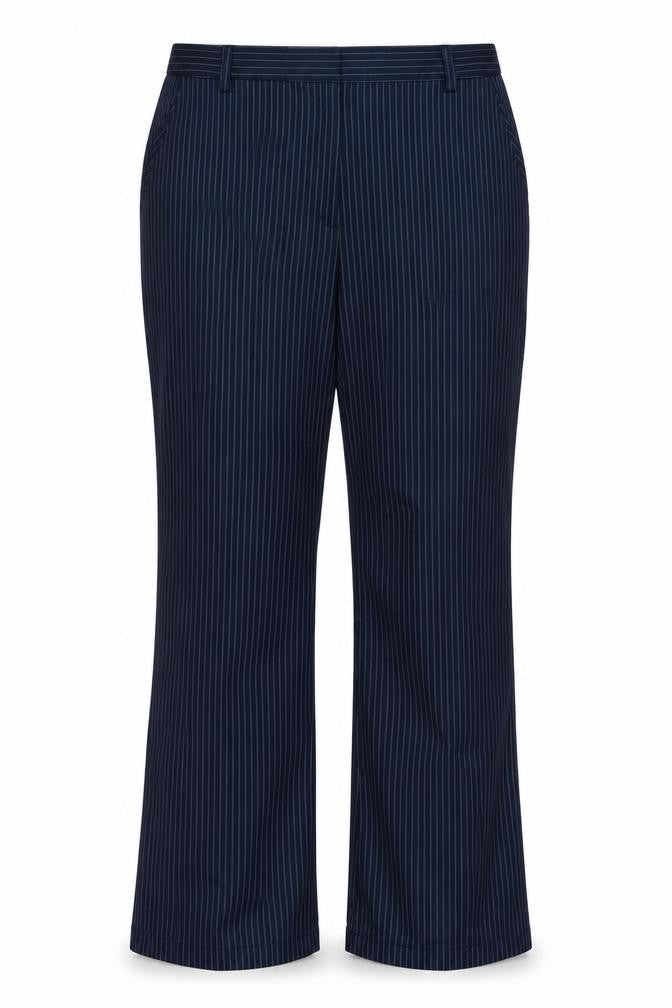 Etam Womens Blue Striped  Trousers  Size 16 L30 in