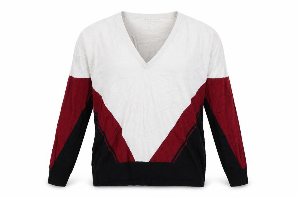 Front view of Sisley men’s multicoloured jumper, size S