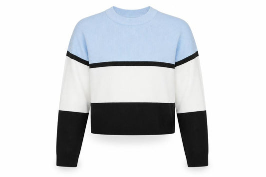 Front view of New Look girls’ blue jumper, size 9, years