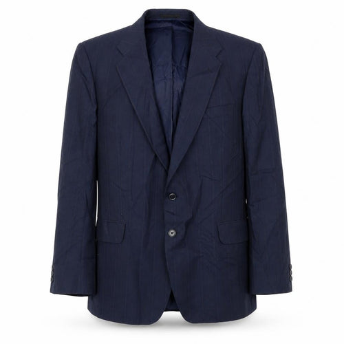 Chesterfield Mens Blue Striped  Jacket Suit Jacket Size 40