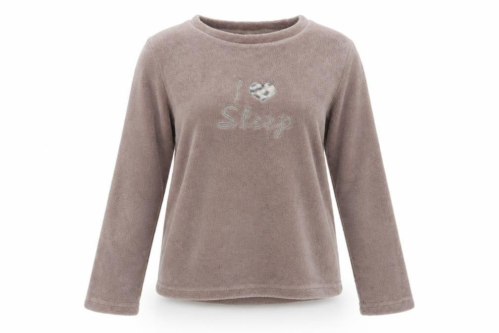 Front view of Love To Lounge women’s pink jumper, size S