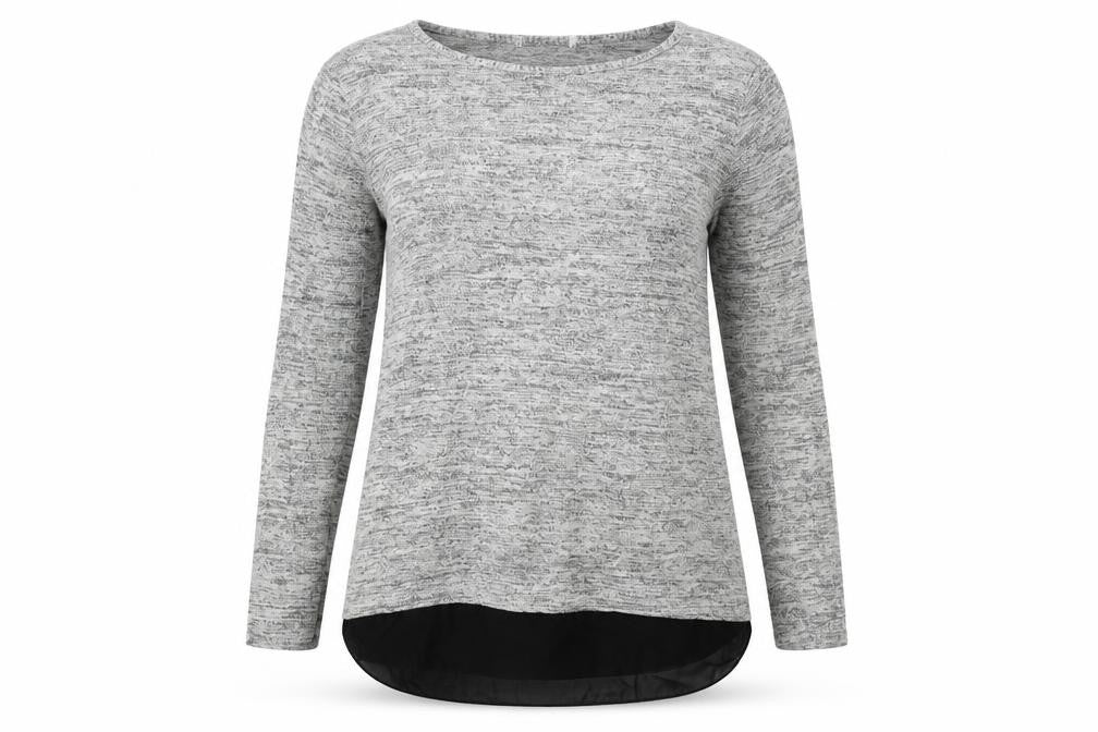 Front view of Preworn women’s grey jumper, size S