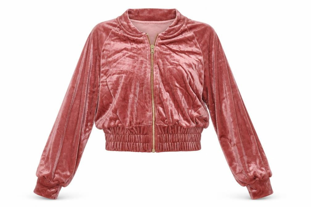 Front view of PORTABELLO women’s pink full zip jumper, size M