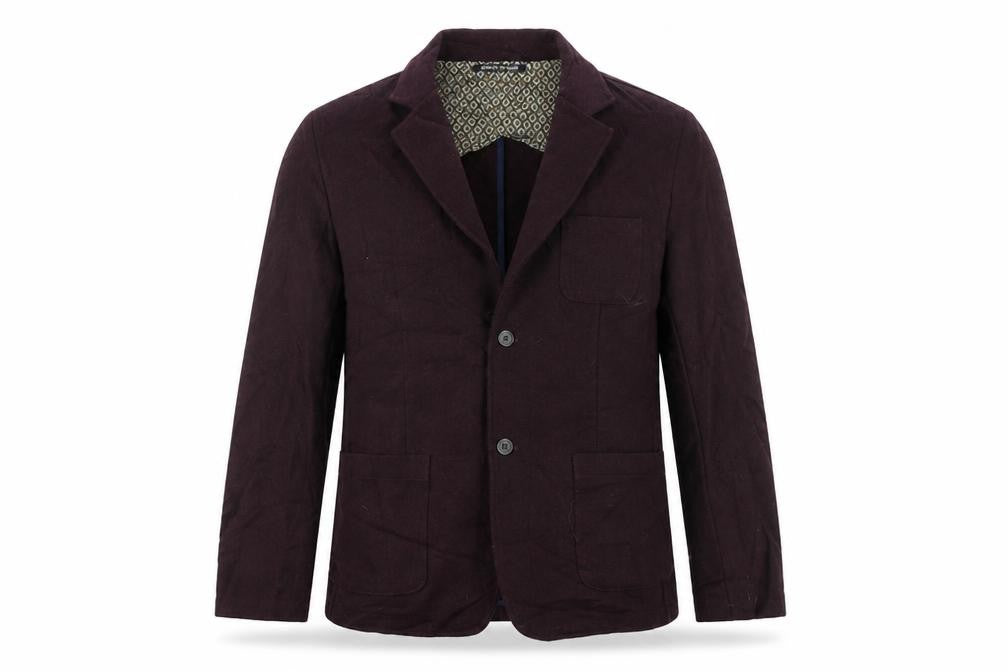 Front view of Armata di Mare women’s purple jacket coat, size XL