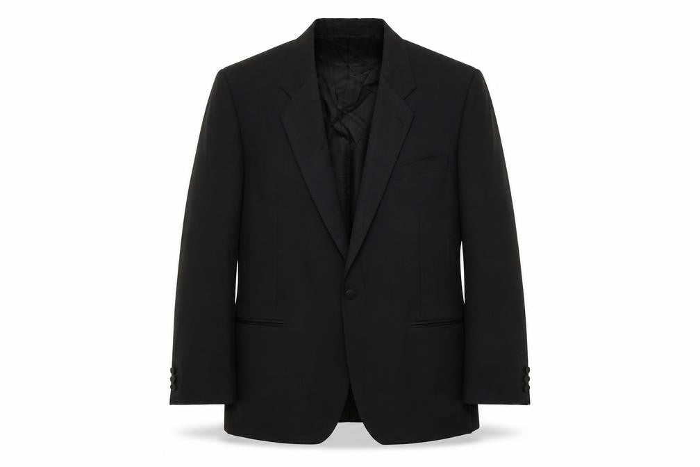 Front view of Chatsworth men’s black jacket blazer, size 44