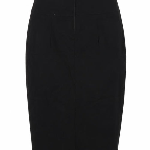 MISSSEXIES Womens Black   A-Line Skirt Size 10  - split front