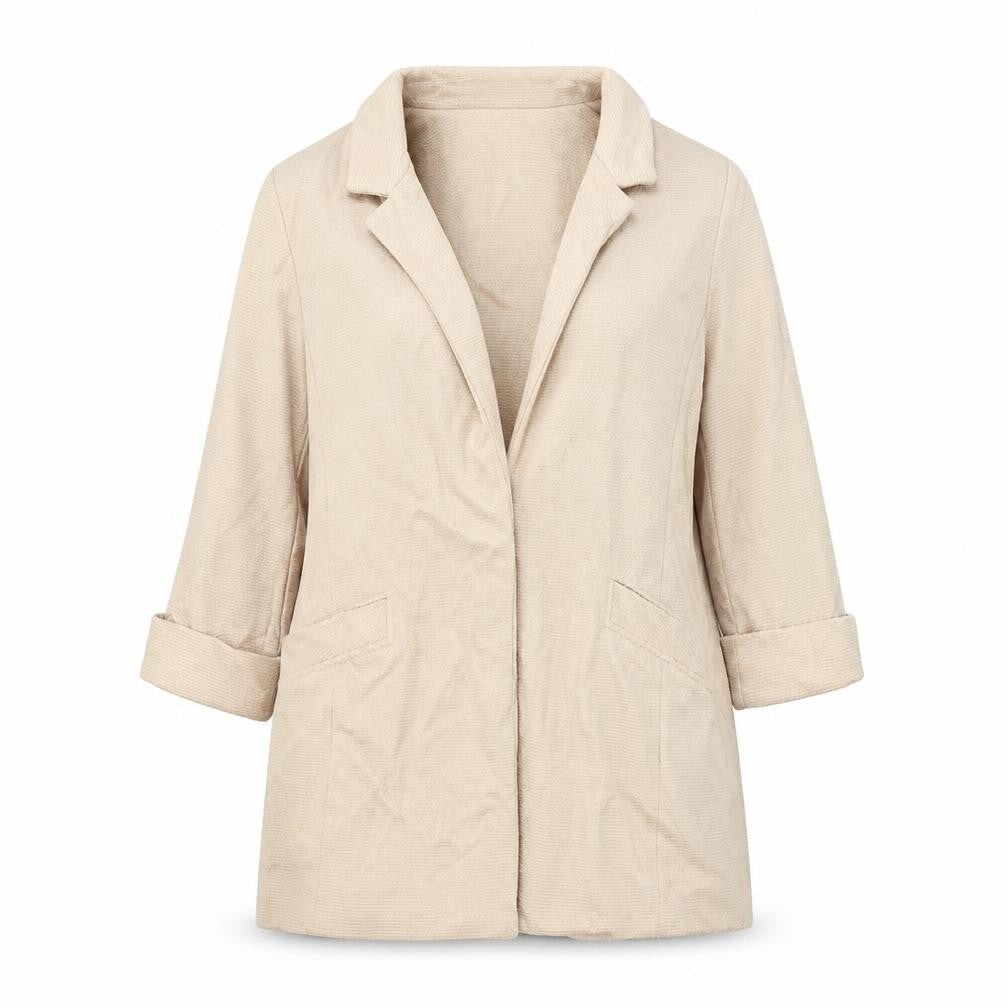 Front view of New Look women’s pink jacket coatigan, size UK 12