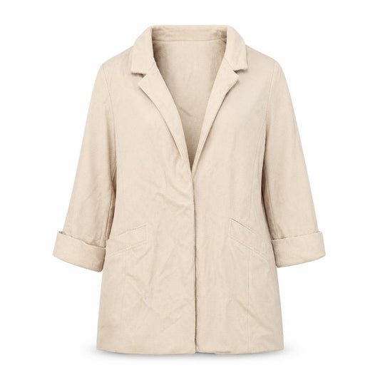 Front view of New Look women’s pink jacket coatigan, size UK 12