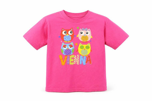 Front view of B&C girls’ pink basic polo, size 7-8, years