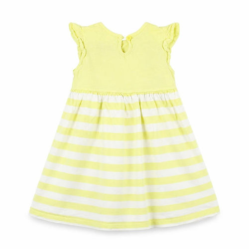 BHS Girls Yellow Striped  Fit & Flare  Size 18-24 Months