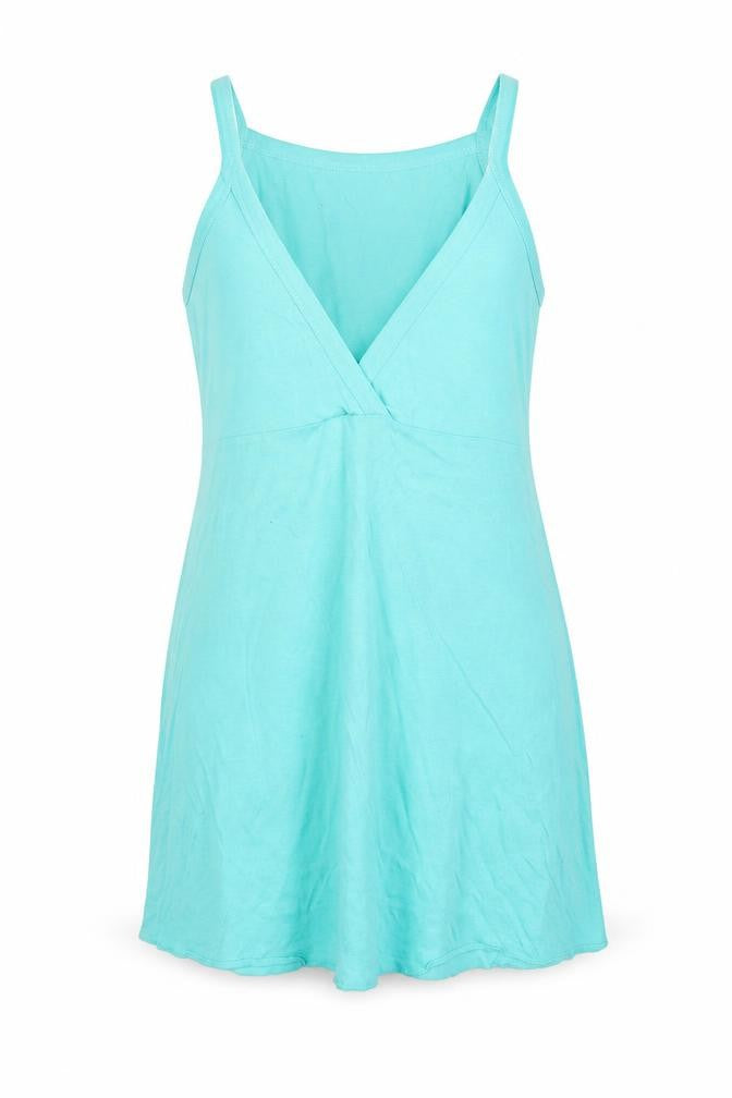 Front view of Atmosphere women’s blue fit & flare, size UK 10