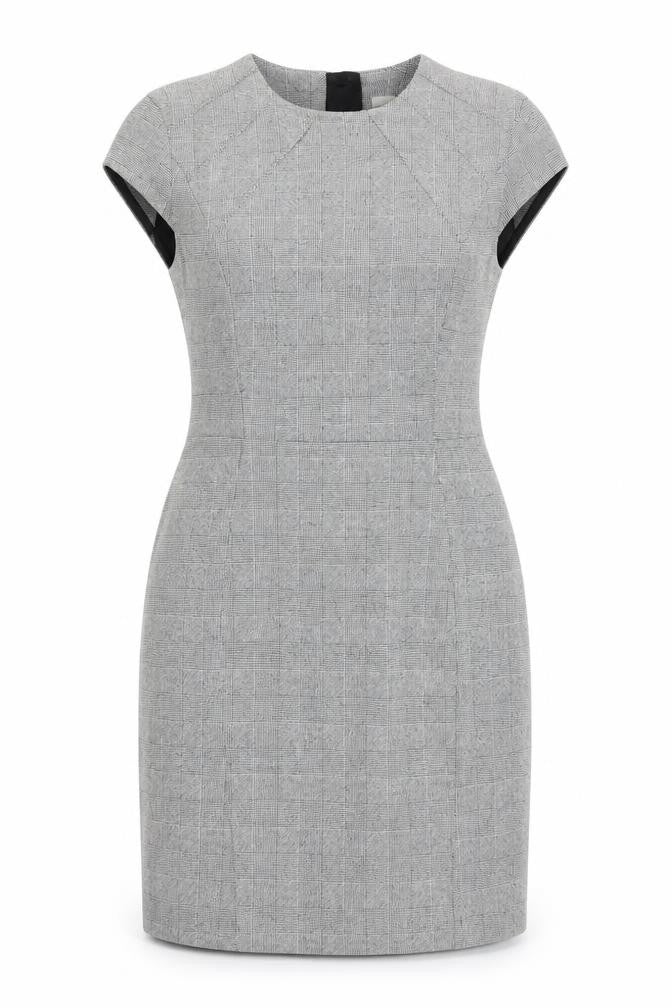 Front view of H&M women’s grey a-line, size UK 12