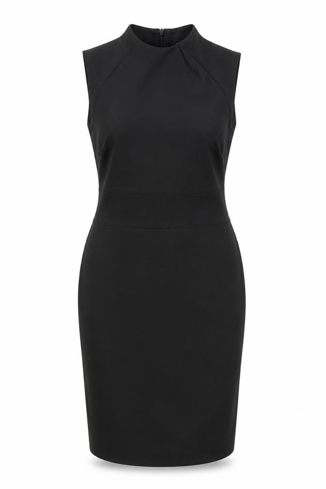Front view of Papaya women’s black sheath, size UK 14