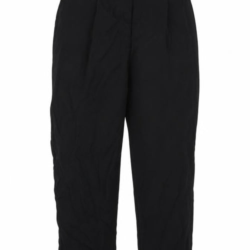 ASOS Womens Black   Cropped Trousers Size 8 L23 in