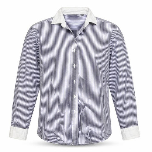 Tessitura Monti Spa Mens Blue Striped   Button-Up Size M