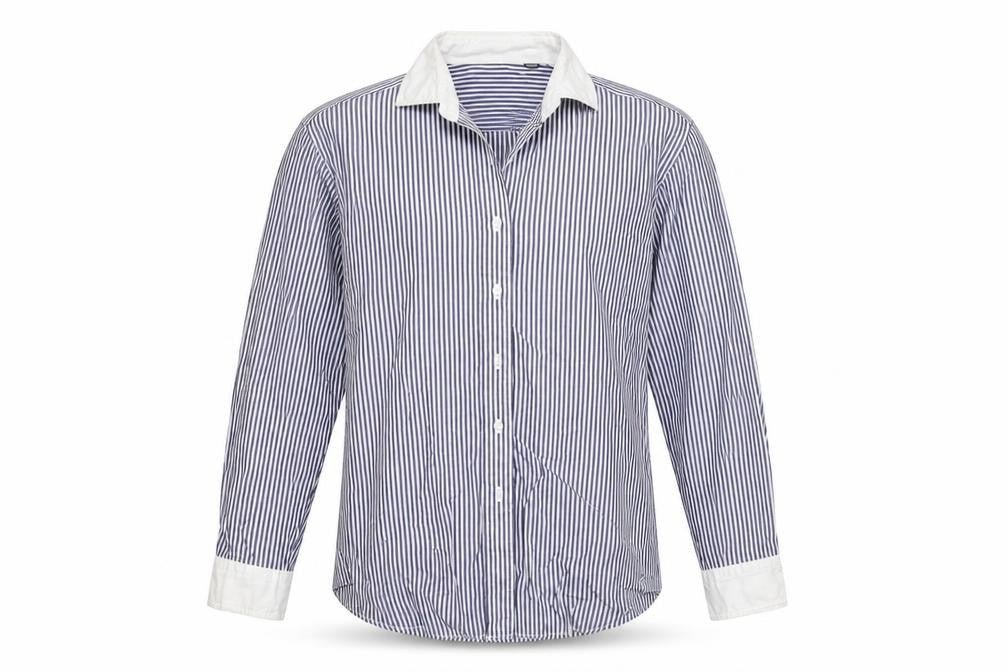 Tessitura Monti Spa Mens Blue Striped   Button-Up Size M