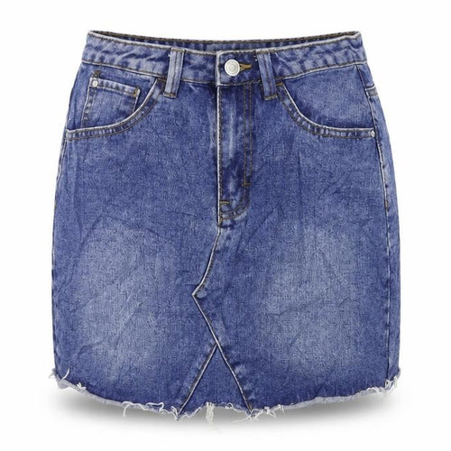 Denim & Co. Womens Blue  Denim Straight & Pencil Skirt Size 6
