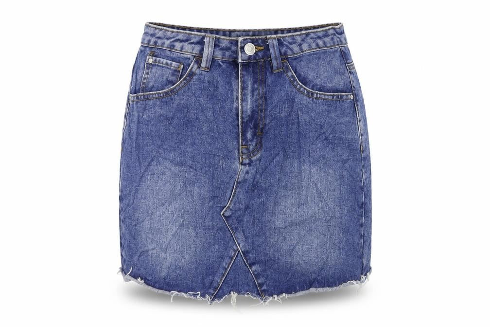 Denim & Co. Womens Blue  Denim Straight & Pencil Skirt Size 6
