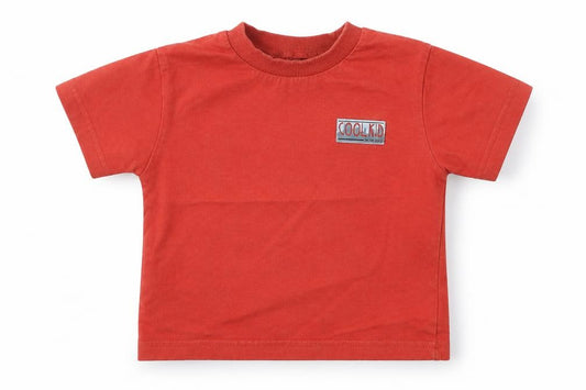Front view of Adams Kids boys’ orange basic t-shirt, size 12-18, months
