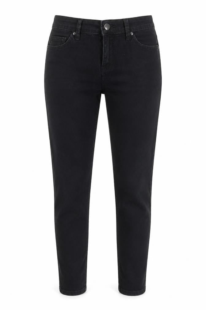 Denim Co. Womens Black  Denim Straight Jeans Size 6 L27.5 in