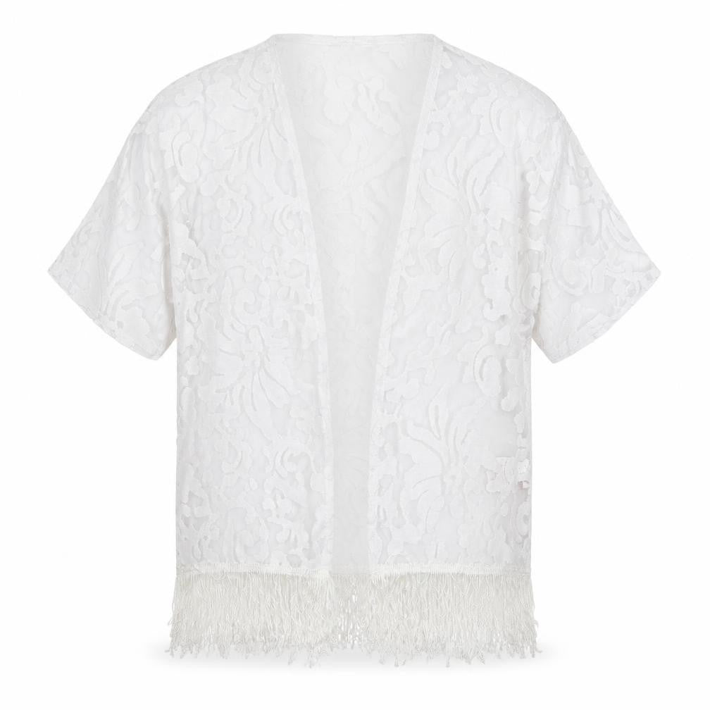 F&F Girls White   Kimono Jacket Size 7-8 Years