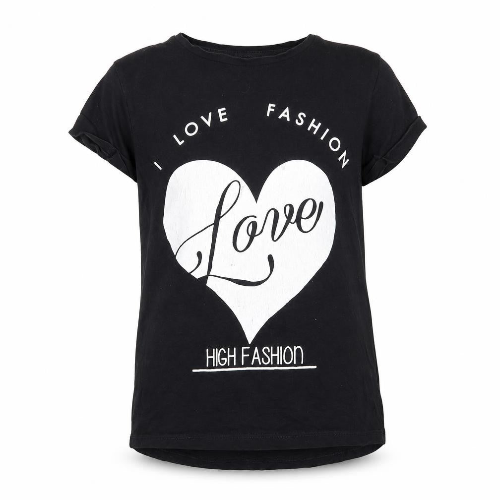 George Girls Black  Jersey Basic T-Shirt Size 10-11 Years  - I Love Fashion