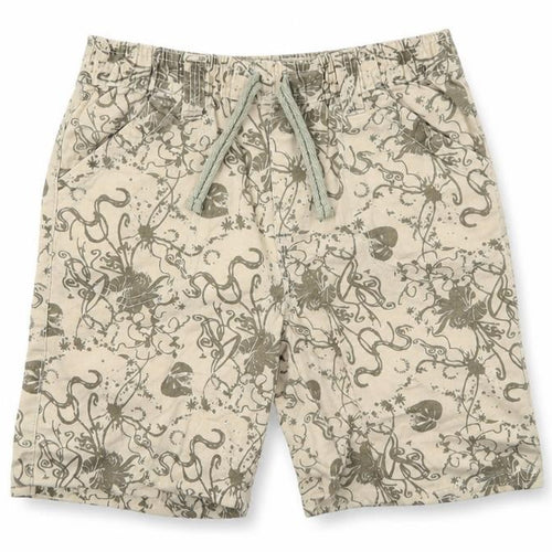 Rebel Boys Beige Floral  Bermuda Shorts Size 4-5 Years