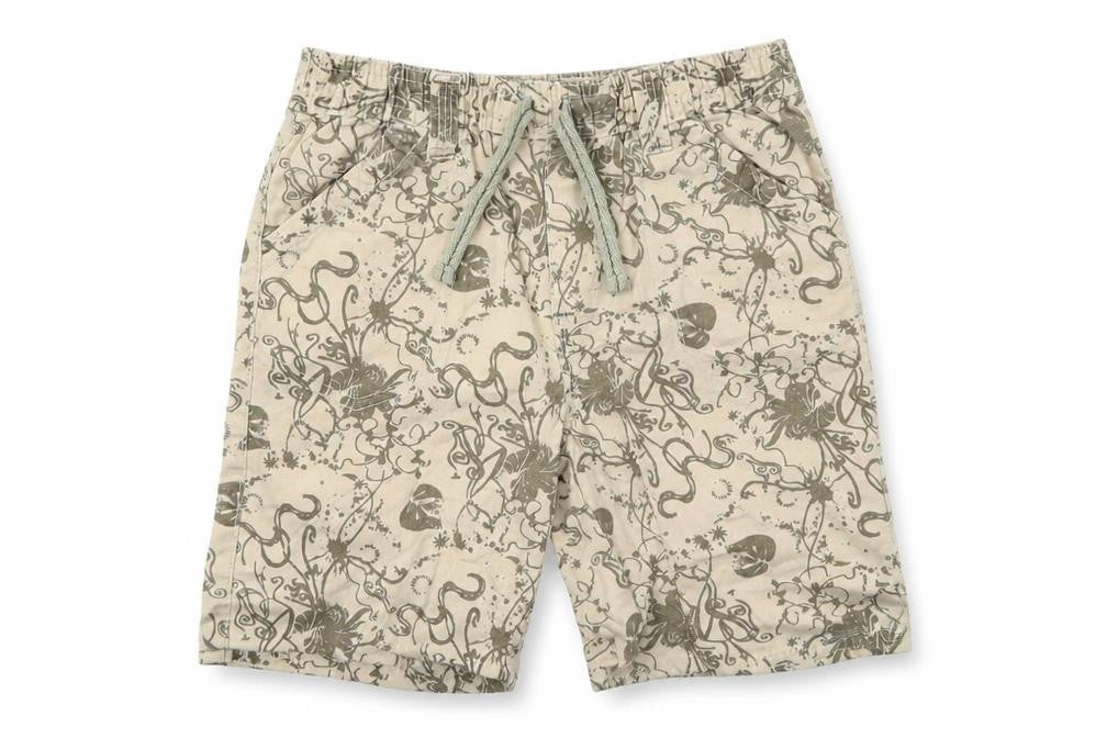 Rebel Boys Beige Floral  Bermuda Shorts Size 4-5 Years