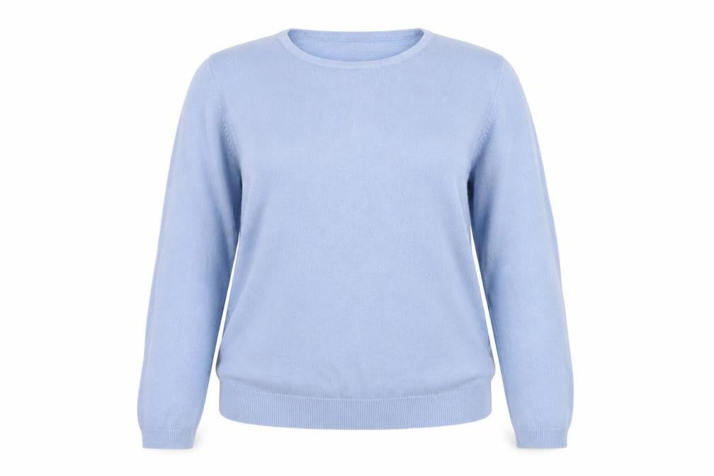Front view of Arista women’s blue knit jumper, size UK 14