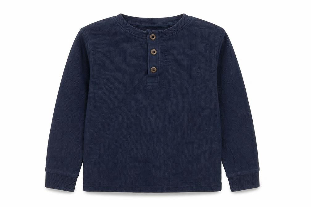 Front view of Marks & Spencer boys’ blue jersey basic t-shirt, size 5-6, years