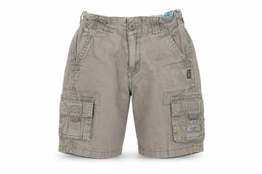 Front view of Pumpkin Patch boys’ grey cargo trousers, size 12-18, months