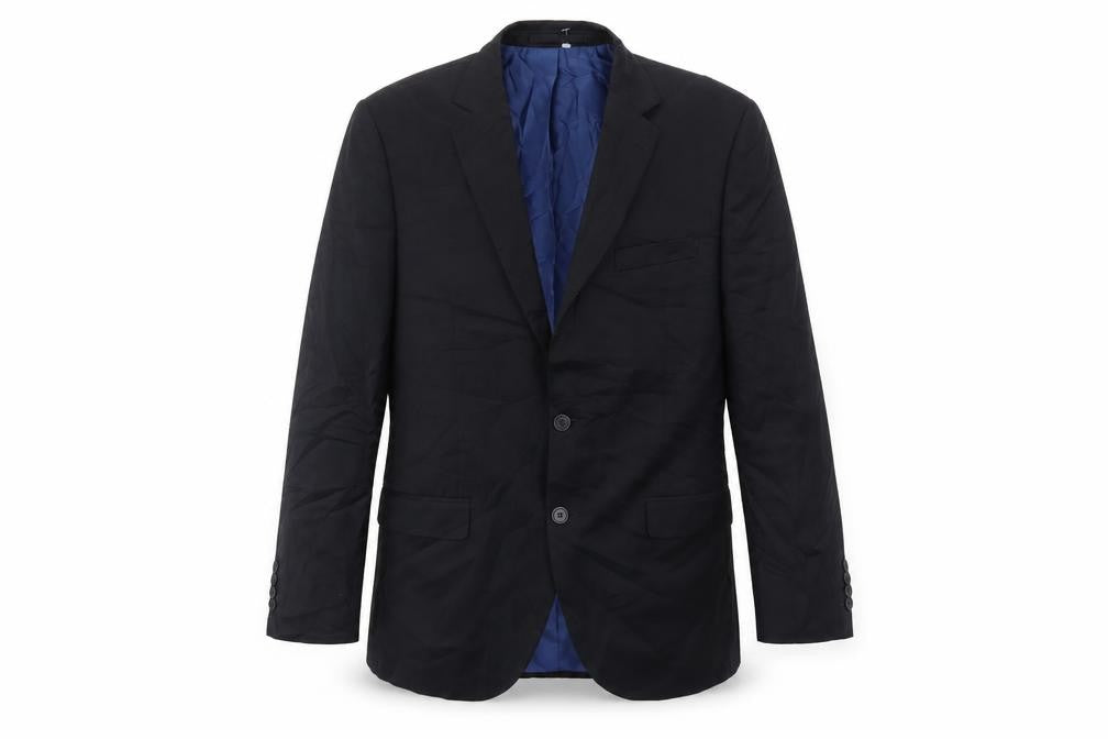 Front view of Marks & Spencer men’s blue jacket suit jacket, size 40
