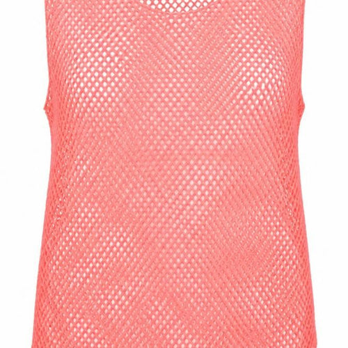 Mantian Womens Orange  Mesh Tunic T-Shirt Size 2XL